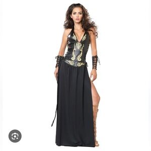 Black and Gold Warrior Goddess Costume- Size Medium